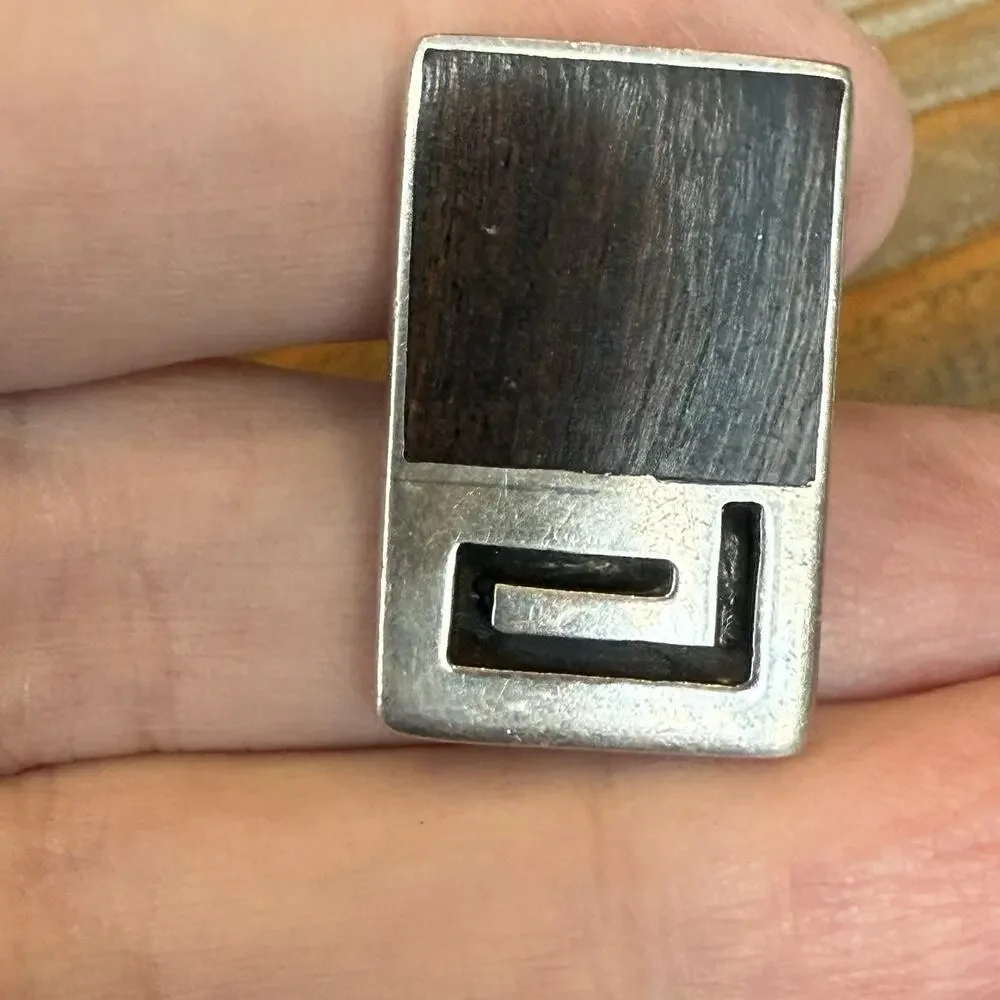 Vintage MCM Single Sterling Cuff Link Scrap Or Repurpose